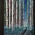 Dariusz Franciszek Różyc, SAKKAKU series ''Birches'', Acrylic painting - canvas, 20 x 30