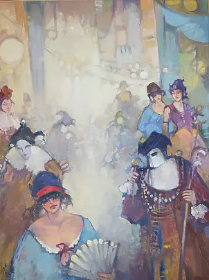 Józef Łącki - SCENE FROM THE VENETER CARNIVAL