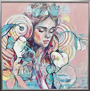 Sylwia Kalinowska, SIŁA TWOJEJ WOLI, Obraz akrylowy - płótno, 100 x 100