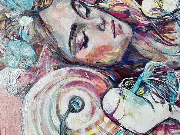 Sylwia Kalinowska, SIŁA TWOJEJ WOLI, Obraz akrylowy - płótno, 100 x 100