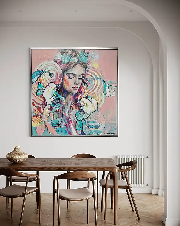 Sylwia Kalinowska, SIŁA TWOJEJ WOLI, Obraz akrylowy - płótno, 100 x 100