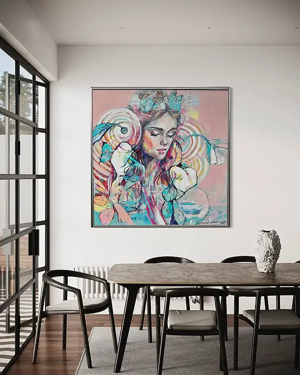 Sylwia Kalinowska, SIŁA TWOJEJ WOLI, Obraz akrylowy - płótno, 100 x 100