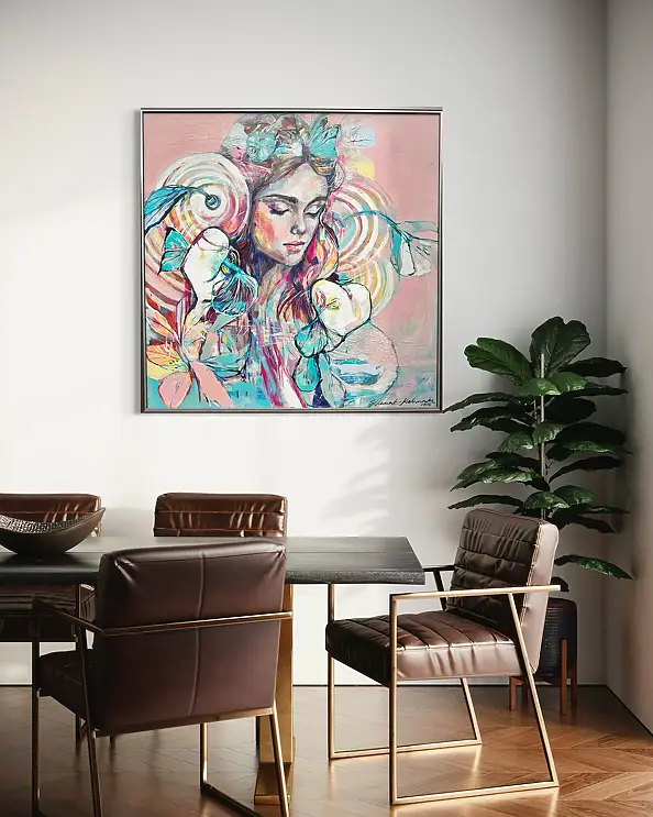 Sylwia Kalinowska, SIŁA TWOJEJ WOLI, Obraz akrylowy - płótno, 100 x 100