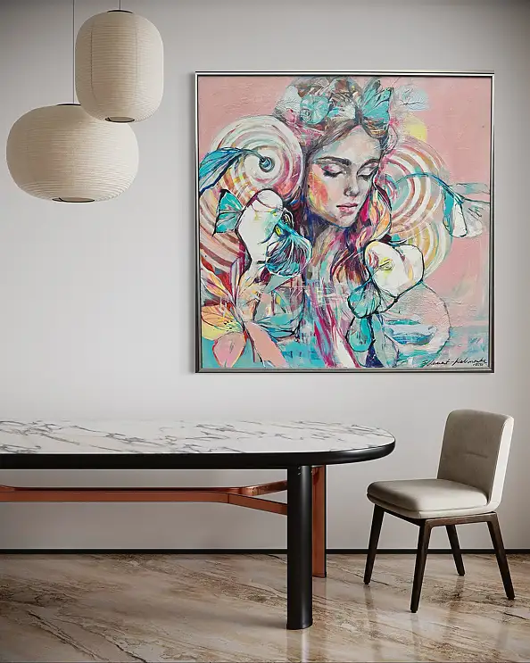 Sylwia Kalinowska, SIŁA TWOJEJ WOLI, Obraz akrylowy - płótno, 100 x 100