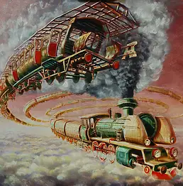 Ireneusz Szczęch, ГДЕ ГДЕ 5, Масляная картина - холст, 90 x 60