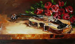 Dorota Łaz - VIOLIN AND ROSES 1