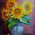 Izabela Krzyszkowska - Sunflowers in a Vase