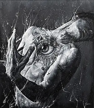 MATEO GODINO, SOMA, Obraz akrylowy - płótno, 140 x 160