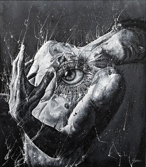 MATEO GODINO, SOMA, Obraz akrylowy - płótno, 140 x 160