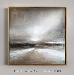 Dorie Ann, SOPOT 03 PEJZAŻ MORSKI, Obraz akrylowy, Techniki mieszane - płótno, 60 x 60