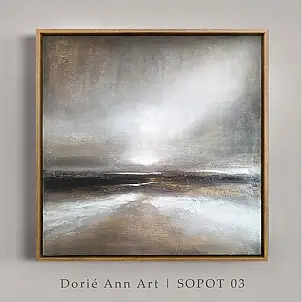 Dorie Ann, SOPOT 03 MEERESLANDSCHAFT, Acrylgemälde, Mischtechniken - Leinwand, 60 x 60