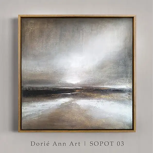 Dorie Ann, SOPOT 03 MEERESLANDSCHAFT, Acrylgemälde, Mischtechniken - Leinwand, 60 x 60
