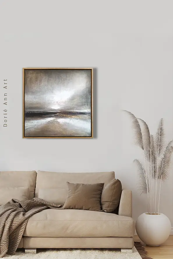 Dorie Ann, SOPOT 03 MEERESLANDSCHAFT, Acrylgemälde, Mischtechniken - Leinwand, 60 x 60