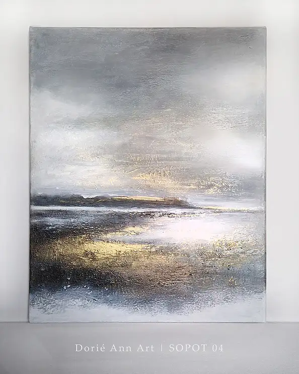 Dorie Ann, SOPOT 04 abstrakte Landschaft, Weitere, Acrylgemälde, Mischtechniken - Leinwand, 40 x 50