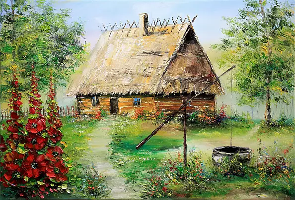 Radosław Popek - OLD COTTAGE WITH MALWAS