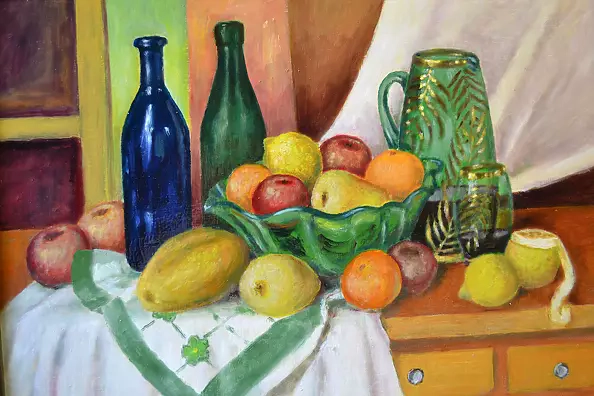 Zenon Różycki - STILL LIFE WITH TWO BOTTLES