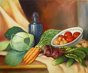 Zenon Różycki - STILL LIFE WITH VEGETABLES