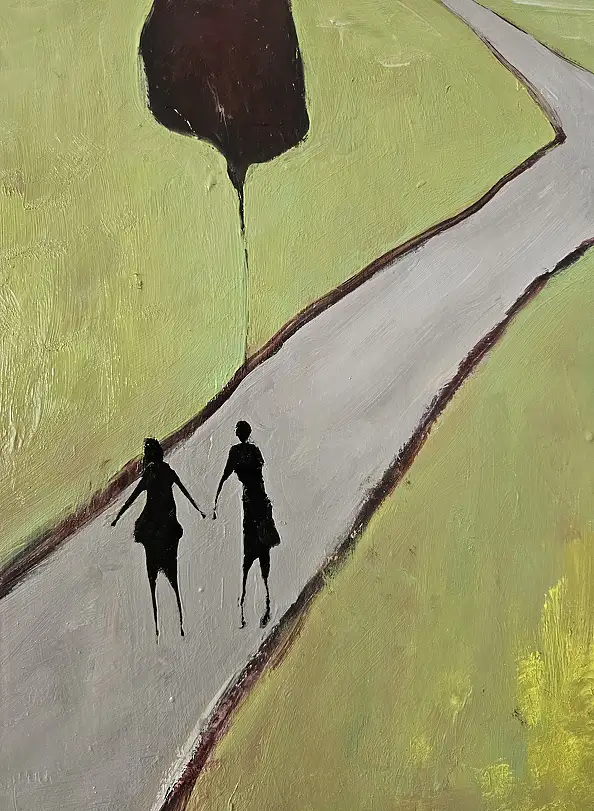 Mariusz Makuła, АМБАРЫ, Масляная картина - холст, 48 x 100