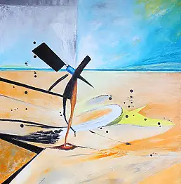 Serge Ra, CRÉATION DE MONDES, Peinture à l'huile - toile, 50 x 70