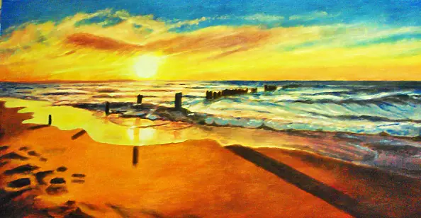 Zenon Różycki - SUNSET AT THE SEASHORE