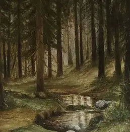 Elżbieta Szlachta, ŚWIERKI, Масляная картина - холст, 60 x 80