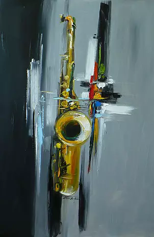 Dorota Łaz - GREY ABSTRACTION with saxophone