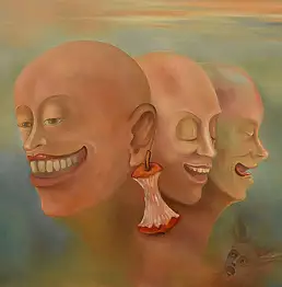 Jacek Krupa, Суд Парижа, Масляная картина - холст, 80 x 80