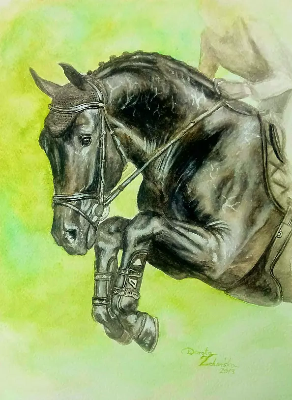ART DOROTHEAH - "Saltado- Jumping Horse " Koń w skoku