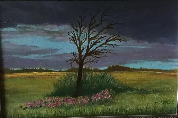 Maria Dąbrowska - Lonely tree after the storm - 2016