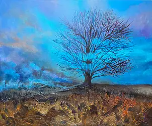 Urszula Świtaj, Loneliness II, Other, Acrylic painting, Mixed media - canvas, 55 x 46