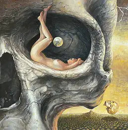 Krzysztof Krawiec, Samotność Lilith, Obraz akrylowy - płótno, 60 x 60