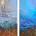 Urszula Świtaj, "Samotność we mgle", Inne, Obraz akrylowy - płótno, 110 x 46
