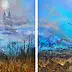 Urszula Świtaj, Loneliness in the fog, Other, Acrylic painting, Mixed media - canvas, 110 x 46