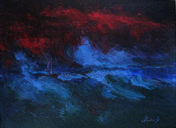 Jerzy Stachura - lonely boat