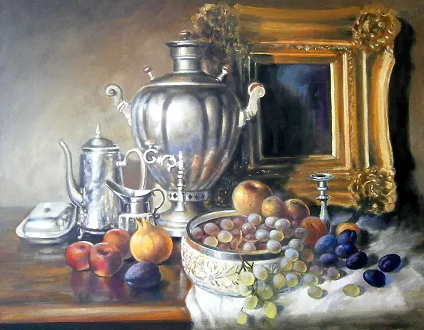 Igor Janczuk - Samowar ze złotą ramą