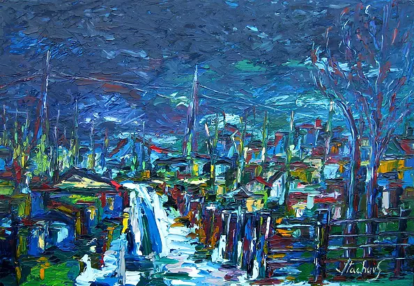 Jerzy Stachura - Sampowe Wzgórze - noc