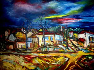 Jerzy Stachura - Sampowe Hill at night