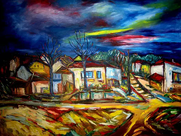 Jerzy Stachura - Sampowe Hill at night