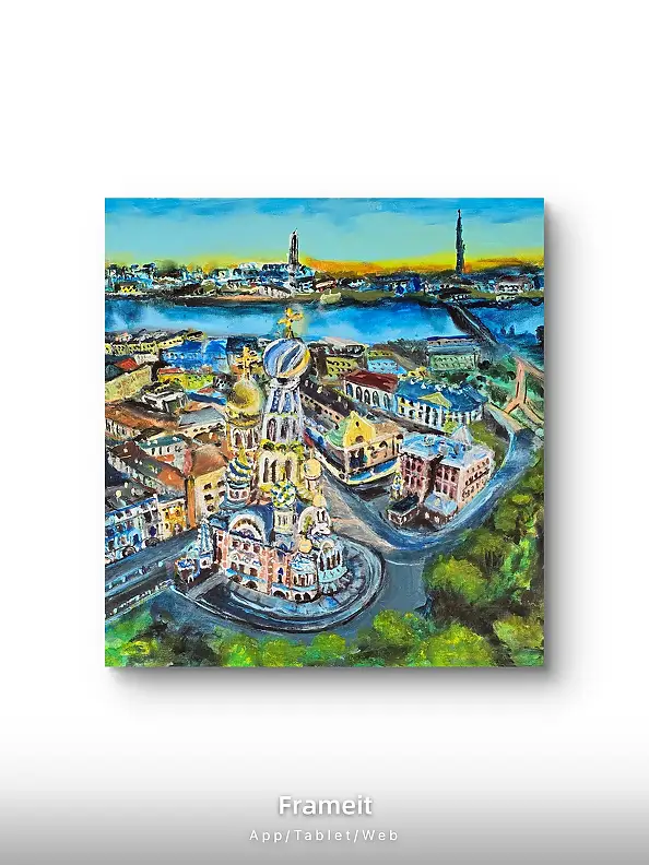Krystyna Mościszko, Saint-Pétersbourg, Peinture acrylique - toile, 50 x 50