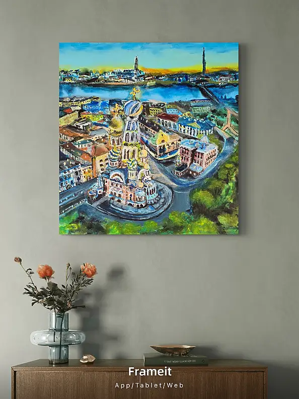Krystyna Mościszko, Saint-Pétersbourg, Peinture acrylique - toile, 50 x 50