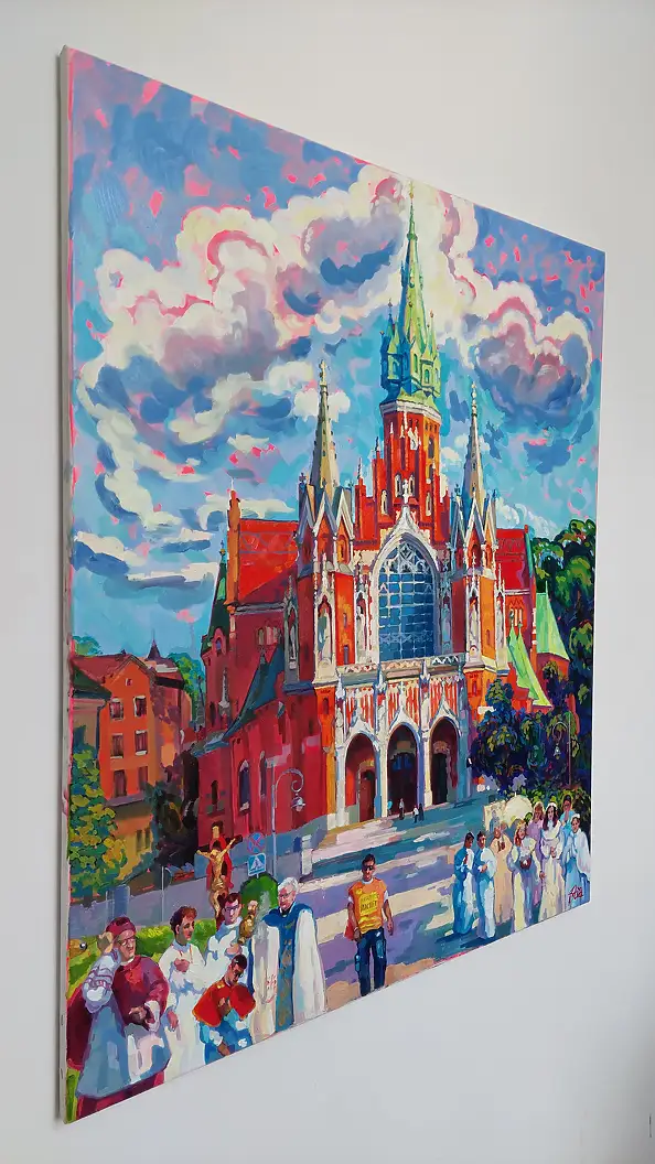 Anastasiia Kurkova, Sanctuary of Modern Life, Oil painting - canvas, 100 x 120