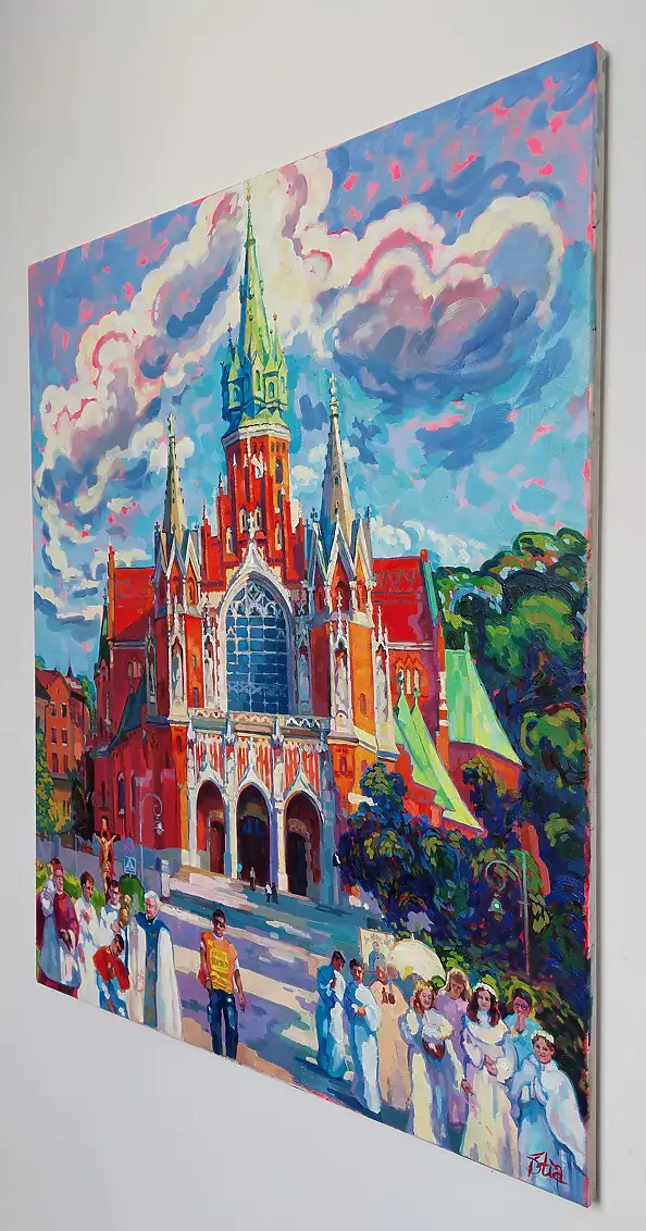 Anastasiia Kurkova, Sanctuary of Modern Life, Oil painting - canvas, 100 x 120