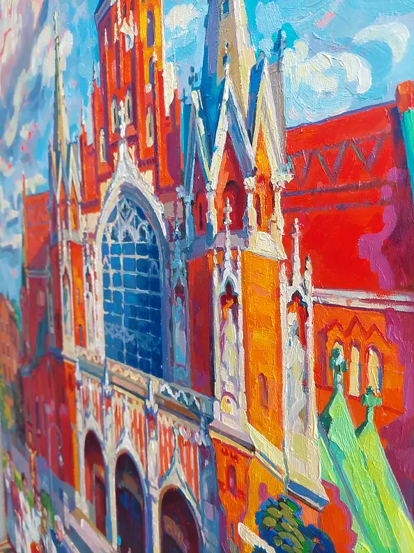 Anastasiia Kurkova, Sanctuary of Modern Life, Oil painting - canvas, 100 x 120