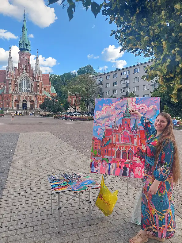 Anastasiia Kurkova, Sanctuary of Modern Life, Oil painting - canvas, 100 x 120