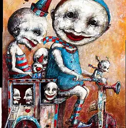 Piotr Kamieniarz, Rendez-vous, Aquarelles, Techniques mixtes - papier, 45 x 64