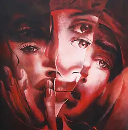 Przemek Mikke, "Я Schizophren", Акрилова картина - холст, 80 x 100