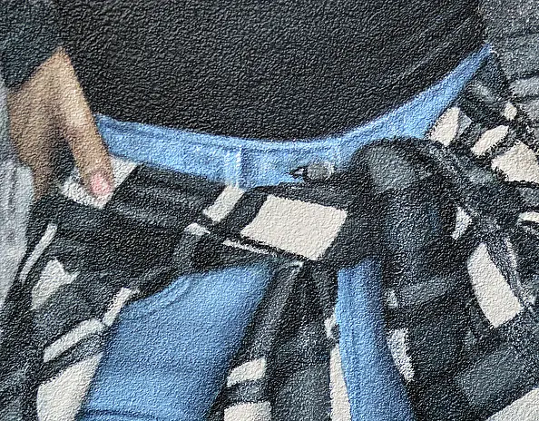 Nataliya Bagatskaya - Selfie ze sztuką Banksy'ego