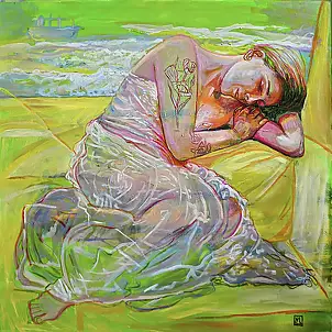Małgorzata Limon, Sen o morzu, Obraz olejny - płótno, 100 x 100