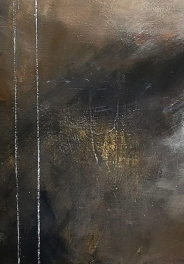 Iwona BORKOWSKA, Senny horyzont. Kolekcja „Za chwilę”, Inne, Laserunek, Obraz akrylowy, Techniki mieszane - płótno, 90 x 100
