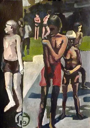 Piotr Smogór, Separacja, Obraz akrylowy - papier, 29 x 21